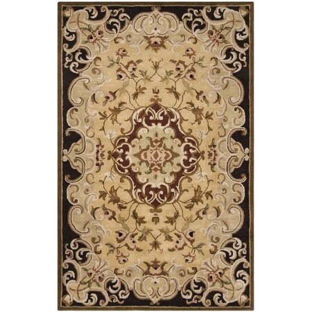 Safavieh 2 Ft. - 3 In. x 10 Ft. Runner- Traditional Classic Gold And Cola Hand Tufted Rug CL234B-210